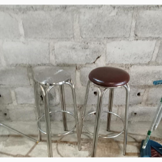 Stainless Bar Stool With Leather - Home Interiors