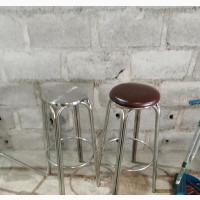 Stainless Bar Stool With Leather - Home Interiors
