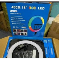 18 Inches Non Rechargeable RGB Ringlight With Tripod Stand