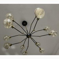 Modern 12-Light Spider Chandelier for Sale