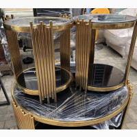 Guaranteed Quality Glass Top Center Table and Side Stool Set