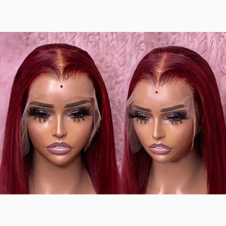 Full Frontal Burgundy Wig
