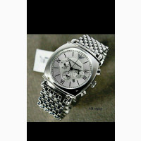 Emporio Armani Silver Chain Chronogragh Watch