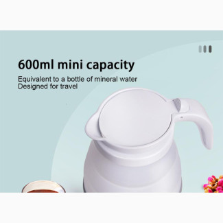 Silicone Foldable Electric Travel Kettle for Hot Water, Tea
