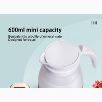 Silicone Foldable Electric Travel Kettle for Hot Water, Tea