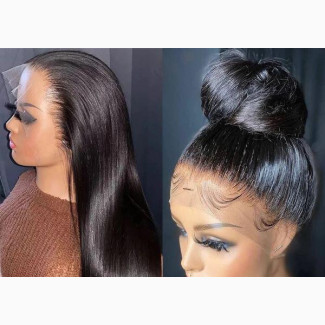 Premium Quality Long Straight Black Closure Wig