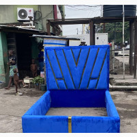 4 by 6 Blue Fabric Bed Frame