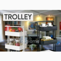 Kitchen Trolley 3 Tiers Cart Rack With Wheels