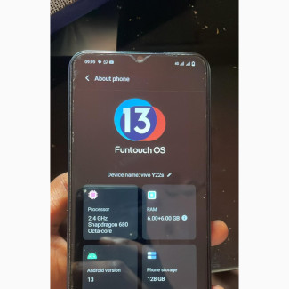 Vivo Y22s 128 GB Black