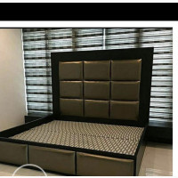 Leather Padded Bed