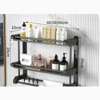 Wall Mounted 2 Layers Bathroom Rack