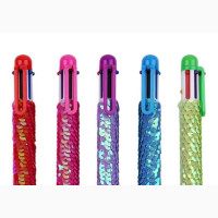 Glitter Plush Ballpoint Pen - 1 Dozen