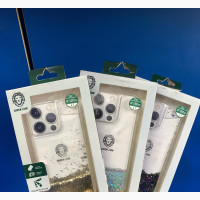 Green Lion Happiness Case 3D Glitter Resin Case for iPhone 13 Pro 6.1