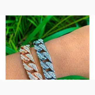 Iced Out Cuban Curb Hand Chain 2 in 1