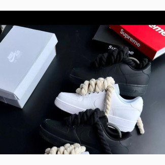 Nike Air Force Bold Lace White Sneakers - New 2024 Drip