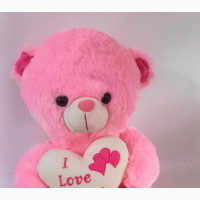 40cm Pink Teddy Bear With Heart