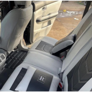 High Exotic Leather Seat Cover in Grey and Black