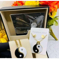 Ying Yang Necklace and Bracelet