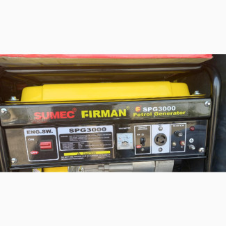 Sumec Firman Manual 3000 Generator - Brand New