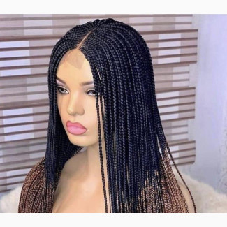 Stylish Braided Wig with Front Closure - 35, 000