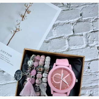 Calvin Klein Wristwatch and Beads Set - Perfect Gift for Her