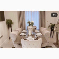 6 Seater Dining Set with HDF Wooden Table