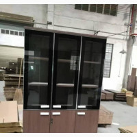 Wooden Bookshelf with 3 Doors - Brand New