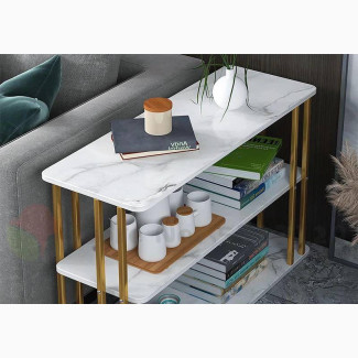Faux Marble Design Side Table