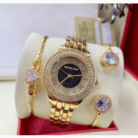 Ladies Design Wristwatch and Bangle Set