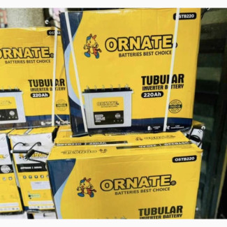12v/220ah Ornate Tall Tubular Battery Avail in Stock