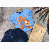 Trendy Denim Jacket and Chinos Cargo Trouser Set for Boys