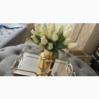 Decor Mirror Tray Center Flower and Vase