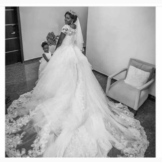Brand New Princess Ball Gown with 8 Feet Long Cathedral Train
