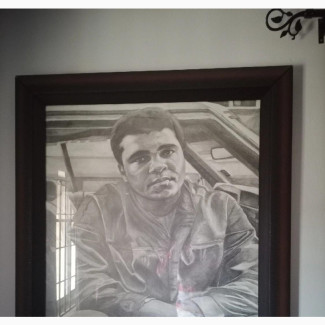 Muhammed Ali Pencil Drawing - 36x36 Inches