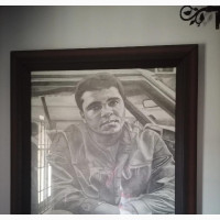 Muhammed Ali Pencil Drawing - 36x36 Inches