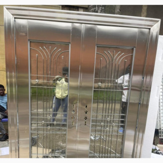 7ft by 5ft Stainless Glass Silver Color