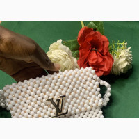 White Beaded Bag