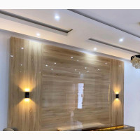 TV Console With Marble Stones and Lights