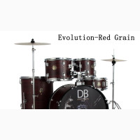 Db Evolution Red Grain Profesional Drum Set