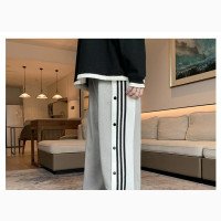 Spring and Summer Side Half-Breasted Trousers Men#039;s Casual