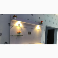 High Gloss Wood TV Wall Unit