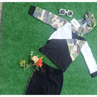 Boy#039;s Camouflage Hoodies Joggers Set