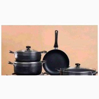 6 Set of Non-Stick Pots With Fry Pan - Brand New