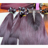 SDD 14 Inches Vietamese Bonestraight With Matching Closure