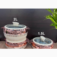 Insulated Transparent Lid Dish Plates 3pcs