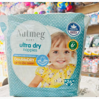 Nutmeg Ultra Dry Nappies Size 6+ 26 Nappies