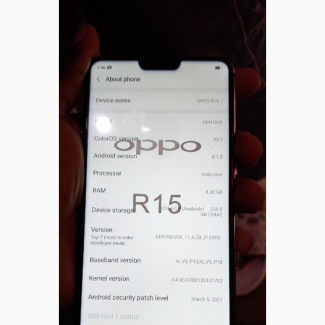 Oppo R15 256 GB White