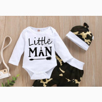 Cotton Baby Boys Little Man Romper Tops 261249847