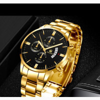 Golden Men#039;s Luxury Business Quartz Watch - Calvin Klein Brand