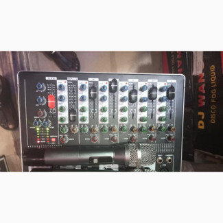 Professional Powered Mixer With Wireless Microphone